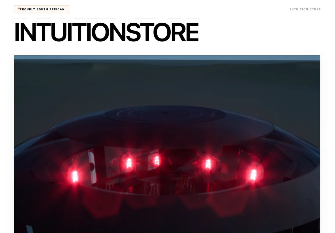 Intuition Store website homepage